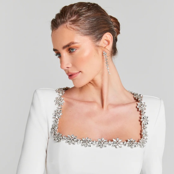 NADINE MERABI KIMBERLY WHITE DRESS - Picture 3 of 5